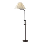 Benzara 3 Way Metal Floor Lamp with and Adjustable Height Mechanism, Bronze