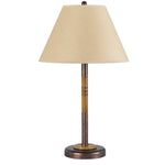 Benzara 100W Metal Table Lamp with Conical Paper Shade, Set of 4, Bronze