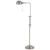Benzara Adjustable Height Metal Pharmacy Lamp with Pull Chain Switch, Silver