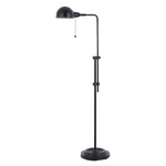 Benzara Adjustable Height Metal Pharmacy Lamp with Pull Chain Switch, Black