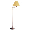 Benzara 150 Watt Metal Floor Lamp with Swing Arm and Fabric Conical Shade, Bronze