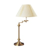 Benzara 150W Metal Table Lamp with Swing Arm and Fabric Conical Shade,Set of 4,Gold