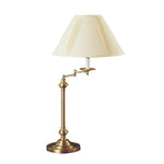 Benzara 150W Metal Table Lamp with Swing Arm and Fabric Conical Shade,Set of 4,Gold