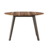 Benzara Transitional Oval Shape Wooden Table with 2 Drop Leaves, Brown