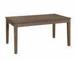 Benzara Transitional Style Wooden Dining Table with Two Drawers, Brown