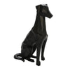 Benzara Industrial Metal Frame Geometric Sitting Dog Sculpture, Matte Black