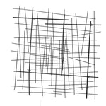 Benzara Abstract Lines Metal Wall Decor with Mounting Hardware, Black