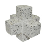 Benzara 7 Inches Terrazzo Frame Decorative Jack, White