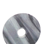 Benzara 8 Inches Marble Disk with Rectangular Base, Gray