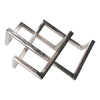 Benzara 15 Inches Metal Frame Geometric Accent Decor, Silver