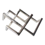 Benzara 15 Inches Metal Frame Geometric Accent Decor, Silver