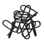 Benzara 16 Inches Metal Frame Chain Accent Decor, Black