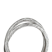 Benzara 16 Inches Metal Frame Double Ring Sculpture, Black