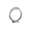 Benzara 16 Inches Metal Frame Double Ring Sculpture, Black