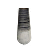 Benzara 18 Inches Alabastron Style Metal Frame Vase, Gray