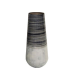 Benzara 18 Inches Alabastron Style Metal Frame Vase, Gray