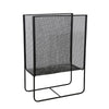 Benzara 20 Inches Metal Frame Magazine Rack with Mesh Design, Black