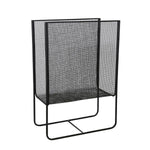 Benzara 20 Inches Metal Frame Magazine Rack with Mesh Design, Black