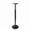 Benzara Metal Candle Holder with Corrugated Stalk Support and Trumpet Base, Silver