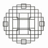 Benzara Metal Wall Decor with Overlapping Square Design, Black
