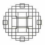 Benzara Metal Wall Decor with Overlapping Square Design, Black