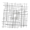 Benzara 36 Inch Metal Wall Decor with Intersecting Abstract Lines, Black