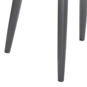 Benzara Fabric Upholstered Dining Chair with Round Legs, Set of 2, Blue and Gray