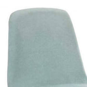 Benzara Fabric Upholstered Dining Chair with Round Legs, Set of 2, Blue and Gray