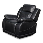 Benzara Wooden Gliding Reclining Chair with Pillow Top Armrests, Black