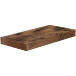 Benzara BM221269 15.7`` Wooden Floating Shelf with Metal Bracket, Rustic Brown