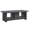 Benzara BM221553 Wooden Coffee Table with 2 Open Shelves and 2 Spacious Drawers, Gray