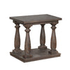 Benzara Traditional Style Wooden End Table with One Open Shelf, Brown