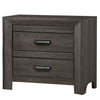Benzara Wooden Nightstand with 2 Spacious Storage Drawers, Brown