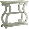 Benzara Contemporary Wooden Console Table with 2 Open Bottom Shelves, Sage Gray
