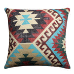 Benzara BM221663 24 x 24`` Handwoven Cotton Accent Pillow with Kilim Print, Multicolor