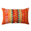 Benzara BM221667 20 x 12 Handwoven Cotton Accent Pillow with Jacquard Print, Orange