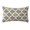 Benzara BM221671 20 x 12 Handwoven Cotton Accent Pillow with Jacquard Print, Multicolor