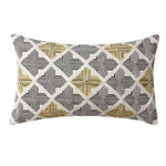 Benzara BM221671 20 x 12 Handwoven Cotton Accent Pillow with Jacquard Print, Multicolor