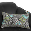 Benzara BM221672 20 x 12 Handwoven Cotton Accent Pillow with Arrow Print, Multicolor