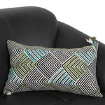 Benzara BM221672 20 x 12 Handwoven Cotton Accent Pillow with Arrow Print, Multicolor