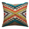 Benzara BM221675 24 x 24 Handwoven Cotton Accent Pillow with Lace Embellishment, Multicolor