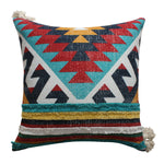 Benzara BM221676 24 x 24 Handwoven Cotton Accent Pillow with Kilim Print, Multicolor