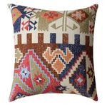 Benzara BM221677 24 x 24 Handwoven Cotton Accent Pillow with Tribal Print, Multicolor