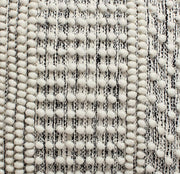 Benzara BM221683 18 x 18 Textured Handwoven Cotton Accent Pillow with Beads, Off White