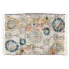 Benzara BM221686 Cotton Dhurrie Rug with Fringes and ScrolLed Floral Print, Multicolor