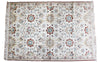 Benzara BM221688 Handwoven Cotton Dhurrie Rug with Fringes and Floral Prints, Multicolor