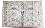 Benzara BM221688 Handwoven Cotton Dhurrie Rug with Fringes and Floral Prints, Multicolor