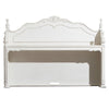 Benzara Traditional Design Writing Hutch with Carving Details, Antique White