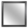 Benzara Wooden Frame Rectangular Mirror with Molded Details, Espresso