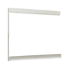 Benzara Trim Top and Bottom Wooden Frame Mirror with Mounting Hardware, White